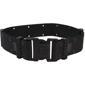 Resim Siyah Delikli Örgü Palaska Jöak Polis Askeri Kemer Siyah 