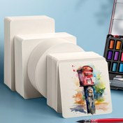 Resim 50 Adet Suluboya Kağıdı - Su Rengi Kağıt Posta Kartları 300GSM - Boyama DIY Teşekkür Kartı, Tebrik Kartları, Davetiyeler, Doğum Günü Için Mükemmel 