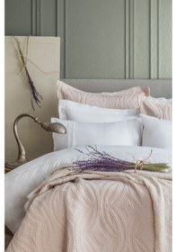 Resim Apricitas Home Belmont Beige Çift Kişilik %100 Pamuk Nevresim Takımı Ve Battaniye-yatak Örtüsü Seti Bej 