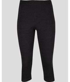 Resim Ceylanoğlu 6'lı Bayan Likralı Katlamalı Diz Altı Tayt-278 Siyah 