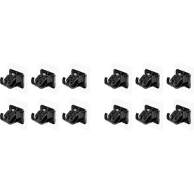 Resim Treapsures 12PC Kendinden Yapışkan Perde Çubuk Braketi Yumruksuz Perde Çubuk Klipsi Tırnaksız Ayarlanabilir Duş Perde Çubuk Asma Kancalar (Yurt Dışından) 