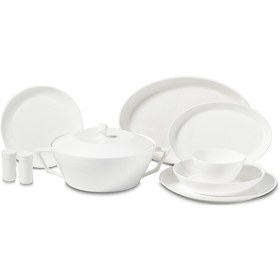 Resim Korkmaz Lines Collection 58 Parça Yuvarlak Yemek Takımı 
