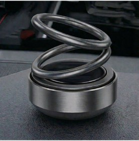 Resim Güneş Enerjili Solar Dönen Araba Kokusu Torpido Üstü Gri 