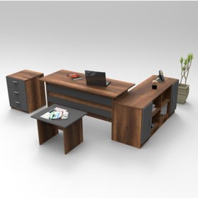Resim Robin Home Ofis Çalışma Masası + Ofis Sehpası + Ofis Dolabı + Keson 
