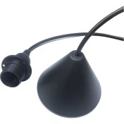 Resim Kablolu E27 Dişli Rondelalı Duy Hazır Tesisat, Şık Siyah Renk Seçenekleriyle 