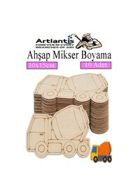 Resim Ahşap Boyama Araçlar 10 Adet 10x15cm Taşıtlar Boyama Figürü Etkinlik Çoçuk Gelişim Motor Beceri Kreş Anasınıfı Pembe 