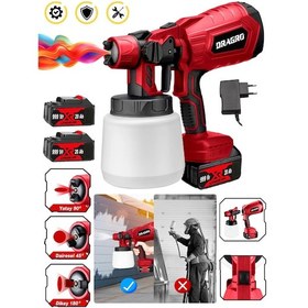Resim Dragro DRG-BYA999 999 Vf Kırmızı 20 Ah Çift Akülü Boya Tabancası 