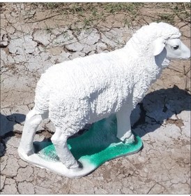 Resim M3 Koyun Kuzu Iç Ve Dış Mekan 50Cm Bahçe Oda Çimenlik Köşe Heykeli Antrasıt - Beyaz 