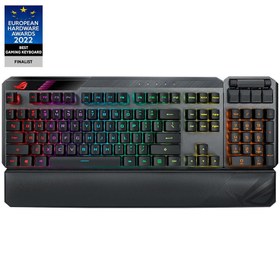 Resim Asus ROG Claymore II RX Red Switch RGB Mekanik Kablolu-Kablosuz Gaming Klavye 90MP01W0-BKYA00 