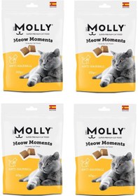 Resim Molly Meow Moments Anti Hairball Tüy Yumağı Önleyici Kedi Ödül Maması 60 G X 4 Adet 