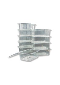 Resim Plastik Sızdırmaz Kap 2000 Gr Cc 2kg Kullan At Tek Kullanımlık Plastik Kapaklı Kase 200 Adet 