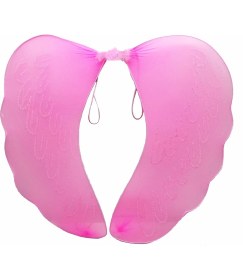 Resim Pembe Renk Ortası Pembe Tüylü Tül Peri Kanadı 40X50 cm 