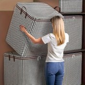 Resim 2 Adet Kalınlaştırılmış Depolama Kutusu - 180L/140L/100L Büyük Kapasiteli Kıyafet ve Yorgan Düzenleyici Toz Geçirmez Çanta, Taşınma Seyahat Sepeti İdeal Depolama Sepetleri, Büyük Depolama Çantaları Seti, Yatak Altı Depolama 