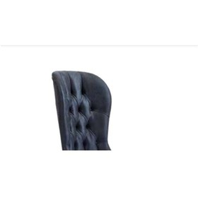 Resim Bengimobilya Sandalye Zus080 Kapitone Sırtlık Model Mavi Ortopedik Oturum Ahşa 