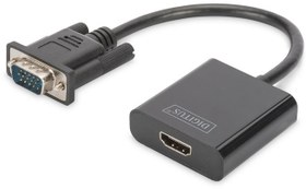 Resim Digitus DA-70473 15cm VGA To HDMI Ses Dönüştürücü 