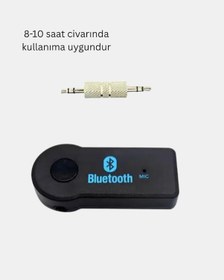 Resim Drnds Bluetooth Aux Araç Kiti Eller Serbest Müzik Çalar Dahili Mikrofonlu 
