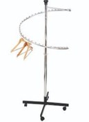 Resim RafBurada Konfeksiyon Askısı - Ayaklı Askılık, Helezon Elbise Askılığı 