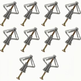 Resim 10/50 Takım Hollow-Duvar Ankrajları Kuru Duvar Ankraj Seti Vidalarla, Kendi Kendine Delme Hollow Duvar Ankrajı, Gri Kelebek Hollow Duvar Ankrajları Genişleme Boru Borusu, Çinko Kaplama Vidalarla Kendi Kendine Delme Alçıpan Duvar Sabitleyici Asma Öğeleri için 