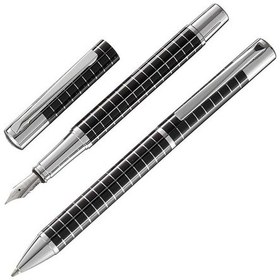 Resim Steelpen 1008 Slayt Siyah Dolma Kalem+tükenmez Standart 