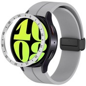 Resim Samsung Galaxy Uyumlu İçin 6 Klasik 43mm Akıllı Saat Kadran Koruma Çerçevesi Zaman Ölçeği İle 