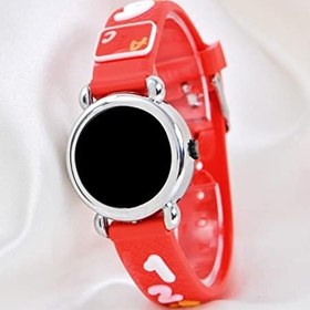 Resim 4-9 Yaş Kırmızı Renk Şirin Tasarım Unisex Kız Çocuk Led Kol Saati ST-304147 
