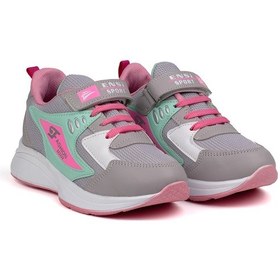 Resim Kız Çocuk Buz Yeşili Cırtlı Bağcıklı Sneaker Günlük Rahat Spor Ayakkabı Yeşil 