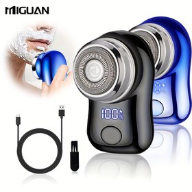 Resim MIGUAN Erkek Elektrikli Tıraş Makinesi USB Şarj ile, Dijital Ekran, 3 Hız Ayarlı ve 3 Başlıklı - Kompakt Seyahat Dostu Tasarım, 30-45 Dakikalık Çalışma Süresi, Şarj Edilebilir Pil - İş Seyahatleri ve Tatil Hediyeleri için İdeal, Tıraş Seyahati, Şık Bakım Aracı, Dayanıklı Yapı 