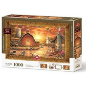 Resim Gün Batımı Yolculuğu Çerçeveli Puzzle 1000 Parça 