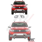 Resim Dacia Duster Uyumlu 2018-2024 Abs Sis Çerçevesi 2 Parça Mat Gri 