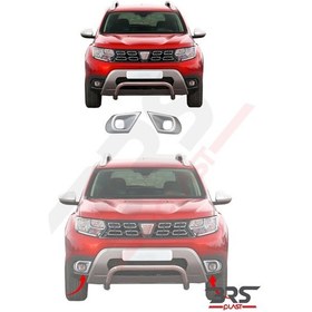 Resim Dacia Duster Uyumlu 2018-2024 Abs Sis Çerçevesi 2 Parça Mat Gri 