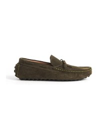 Resim Mubiano Hakiki Deri Erkek Süet Haki Bağcık Detay Loafer -mssr1273-hk Haki 