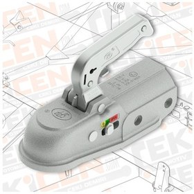 Resim Römork ve Karavan Kaplin - 3500 Kg - Yuvarlak 60 Mm Bağlantı 