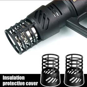 Resim 1pc Otomatik Film Sıcak Hava Tabancası Ütü Kapak Roasting Tabancası Ütü Kapak Yüksek Sıcaklığa Dayanıklı Plastik Koruyucu Kapak Isı Yalıtım Kalkanı 