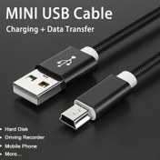 Resim Mini USB Kablosu Sabit Disk Sürücüsü MP3 MP4 Oynatıcı Araba DVR GPS Dijital Kamera HDD Için Mini USB'den USB Hızlı Veri Şarj Kablosu Mobil Telefon Ve Daha Fazlası Için Mini USB Şarj Veri Kablosu Mini Port Cihazları 