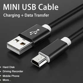 Resim Mini USB Kablosu Sabit Disk Sürücüsü MP3 MP4 Oynatıcı Araba DVR GPS Dijital Kamera HDD Için Mini USB'den USB Hızlı Veri Şarj Kablosu Mobil Telefon Ve Daha Fazlası Için Mini USB Şarj Veri Kablosu Mini Port Cihazları 