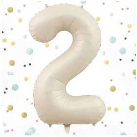 Resim 2 Yaş Bej Renk Folyo Balon 34 Inc 86 Cm Çok Renkli 