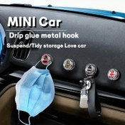 Resim BMW Mini Araba Klipsleri için Uygun Araba Stil Dekorasyon Aksesuarları mini Araba Montajlı Küçük Kanca Çok Fonksiyonlu Yapışkanlı Depolama Kanca 