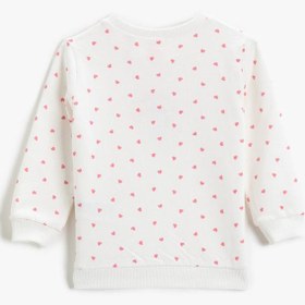 Resim Kız Bebek Puantiyeli Sweatshirt Pamuklu 
