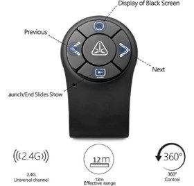 Resim Hall Breathe Kablosuz Rf 2.4g Parmak Ucu Ppt Siyah Taşınabilir Sunum Kumanda 