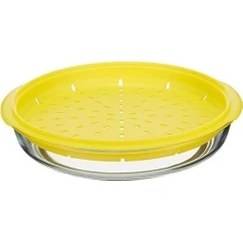 Resim Hepta Collection 59524T00 Buharda Pişirici, 28.5 x 27 x 9.5 Cm, Mikrodalgaya Uygun, Cam 