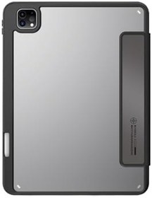 Resim İpad Pro 11 2024 - Pro 11 2025 M5 İle Uyumlu Kılıf SkinArma Holografik Tasarımlı Arkası Şeffaf Magnetik Kira Kobai Kılıf Füme 