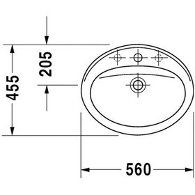 Resim Duravit - Draplast Tezgah Üzeri Lavabo 56 Cm Beyaz - 0472560000- Beyaz 
