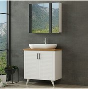 Resim Minar Sanya Banyo Dolabı 85cm Ay2k+2k2a+tzg Beyaz 