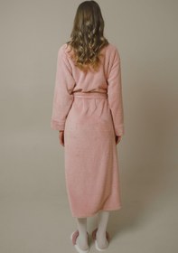 Resim PEMBE RENK ŞAL YAKA PELUŞ SABAHLIK - XS / Maxi Boy (130 cm) 
