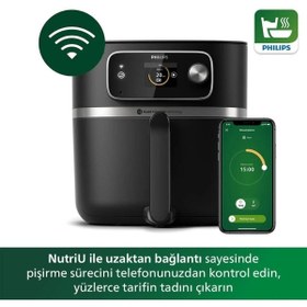 Resim Philips HD9880/90 Airfryer XXL, 7 Kişilik, 8.2 Lt Kapasiteli, Uzaktan Kontrol Wifi 