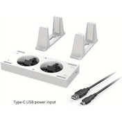 Resim Xuweiwei Xbox Series S Dikey Soğutma Standı Beyaz 4 Seviyeli Fan Hızı Çift Usb Port Led Göstergesi Fan Kontrol Anahtarı Oyun Konsolu Soğutucu 