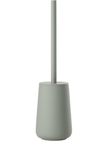Resim One Tuvalet Fırçası, Seramik Tuvalet Fırçası, Fırça Tutuculu Wc Fırçası, Soft- Kaplama, Çap 10,3 Cm, Yükseklik 37 Cm, Matcha Green Açık Ahşap 
