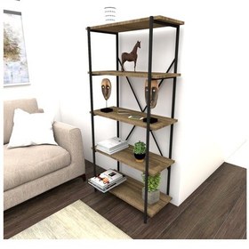 Resim Emkawood Emkawood Lions Metal Kitaplık 5 Raflı 