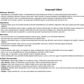Resim Izo Propil Alkol Temizlik Solventi (Izopropanol) Saf Ipa%99,9 