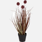 Resim Dandelion Yapay Çiçek Bordo 